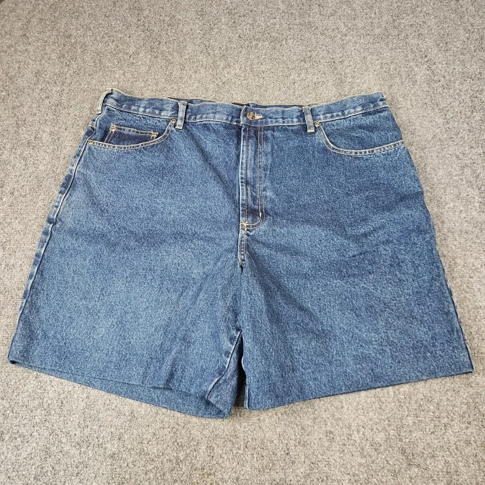 Route 66 Mens Relaxed Fit Denim Shorts Blue Medium Wash 100% Cotton Size 42